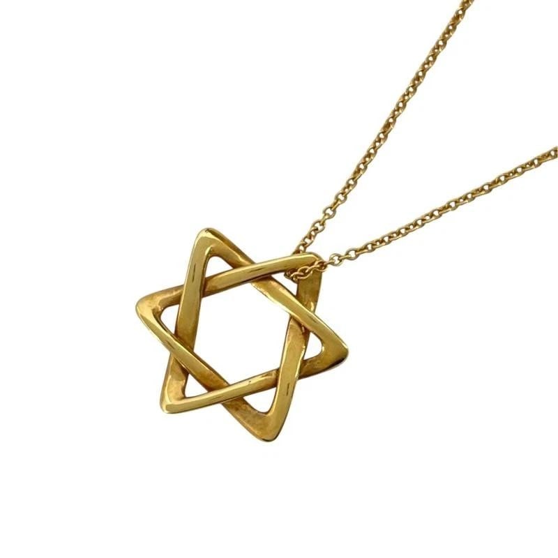 TIFFANY & CO. STAR OF DAVID GOLD 750 LENGTH 40CM NECKLACE PRE OWNED: TIFFANY & CO. STAR OF DAVID GOLD 750 LENGTH 40CM NECKLACE PRE OWNED TIFFANY & CO. STAR OF DAVID GOLD 750 LENGTH 40CM NECKLACE PRE OWNED Item Description Brand TIFFANY & CO. Product name Star of David