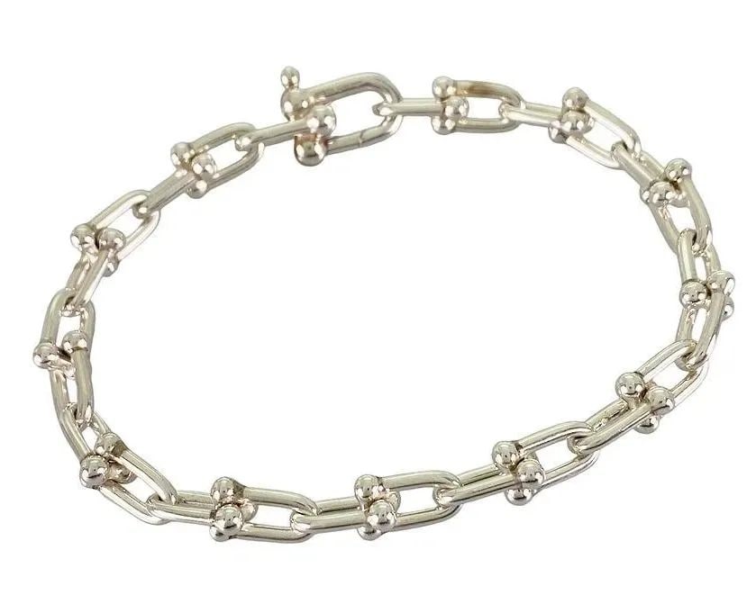 TIFFANY & CO. HARDWEAR LINK SILVER 925 LENGTH 17CM BRACELET PRE OWNED (1 of 2)