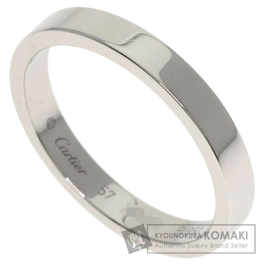 C DE CARTIER #57 US SIZE NO. 8.5 PLATINUM PT950 RING: C DE CARTIER #57 US SIZE NO. 8.5 PLATINUM PT950 RING Item Description Description of Itemmaterial Platinum PT950US Size No. 8.5 Ring width: approx. 3.0mmweight Approximately 5.6gConditionsurface Small