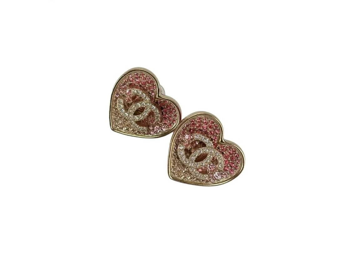 CHANEL 23-PIECE PINK GOLD RHINESTONES COCO MARK EARRINGS PRE OWNED: CHANEL 23-PIECE PINK GOLD RHINESTONES COCO MARK EARRINGS PRE OWNED CHANEL 23-PIECE PINK GOLD RHINESTONES COCO MARK EARRINGS PRE OWNED Item Description Description of Item Brand name Chanel color pink