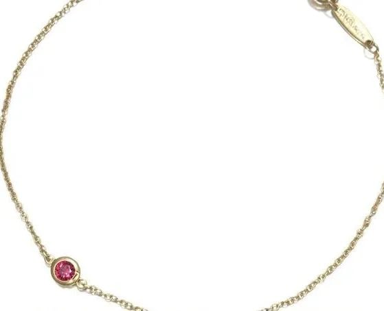 TIFFANY & CO. BY THE YARD RUBY K18YG LENGTH 18CM BRACELET PRE OWNED (1 of 1)