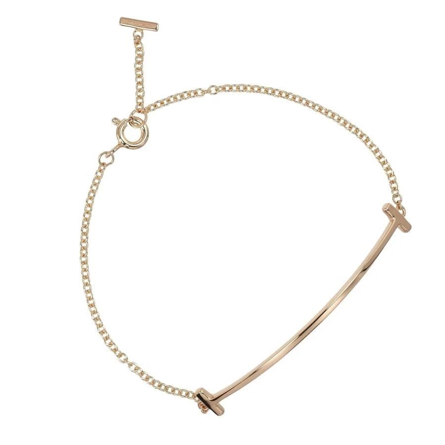 TIFFANY & CO. T SMILE K18 PINK GOLD LENGTH 15.8CM BRACELET PRE OWNED: TIFFANY & CO. T SMILE K18 PINK GOLD LENGTH 15.8CM BRACELET PRE OWNED Item Description [Brand] Tiffany & Co.[Model name] T Smile[Series] Wrist circumference approximately up to 15.8 cm[Target] Women's[