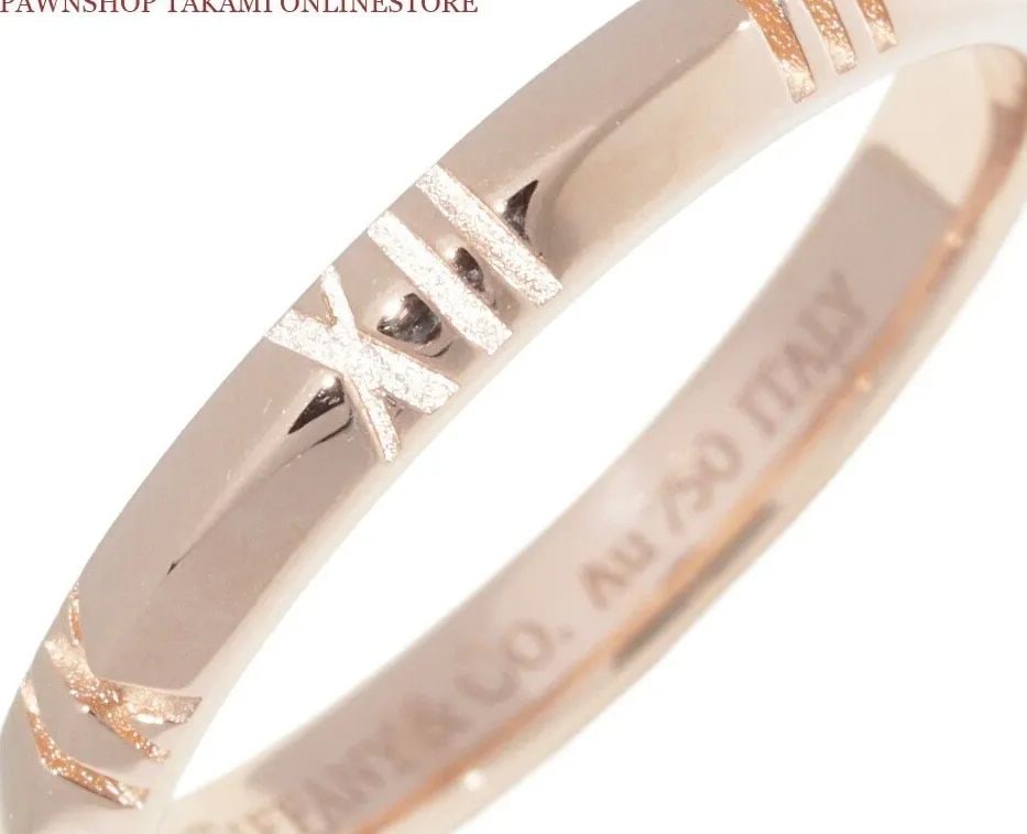 TIFFANY & CO. ATLAS X-CLOSED NARROW K18PG US SIZE NO. 10 RINGS PRE OWNED: TIFFANY & CO. ATLAS X-CLOSED NARROW K18PG US SIZE NO. 10 RINGS PRE OWNED Item Description Description of Itembrand Tiffany & Co.US Size No. 10Length: 3.0mmThickness: 2.0mmWeight: approx. 4.1gmaterial