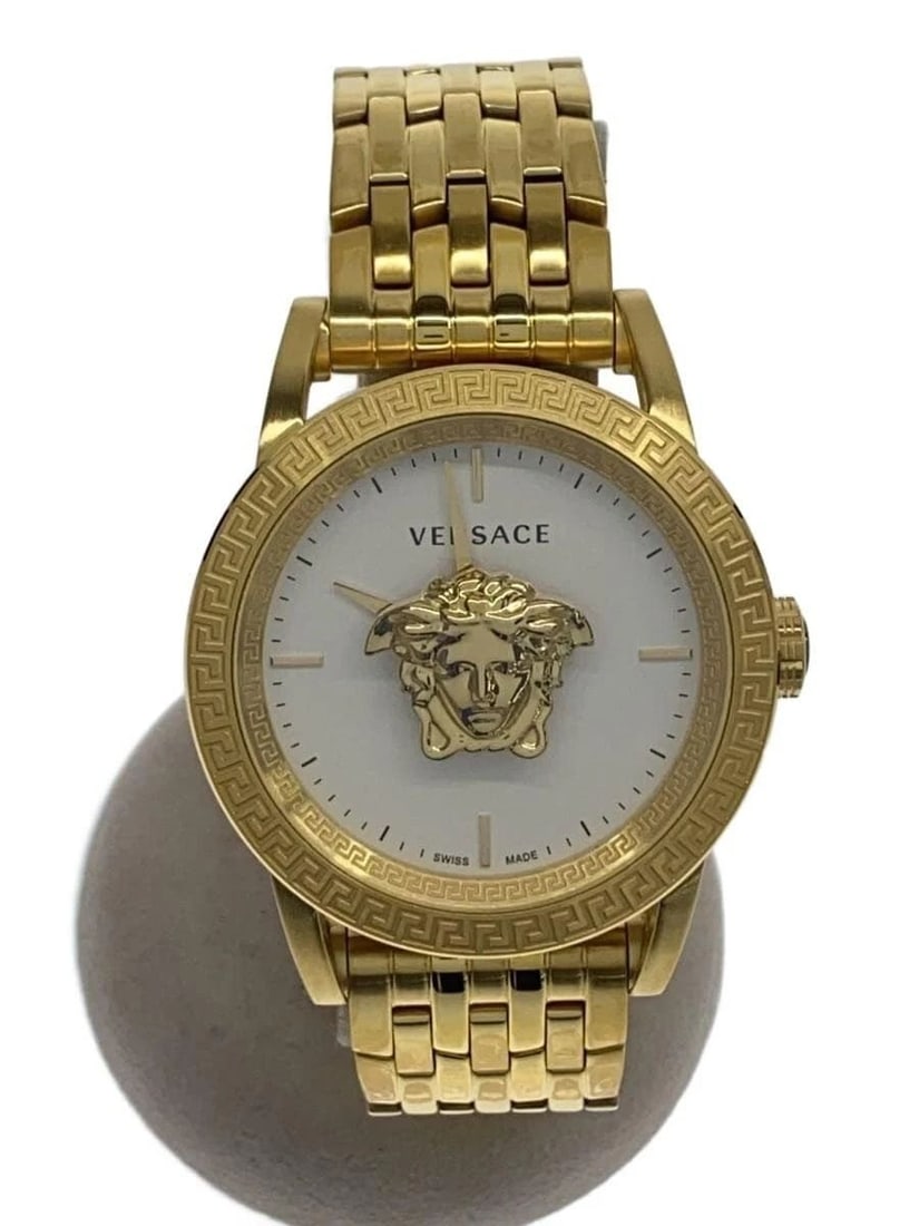 VERSACE PALAZZO EMPIRE QUARTZ MEN'S WATCH: VERSACE PALAZZO EMPIRE QUARTZ MEN'S WATCH Item Description Condition: Used (B)Slight signs of useProduct DetailsModel Number: -Color: WhiteMaterial: Stainless steelMeasurements (cm):Case Height: 5.3cm