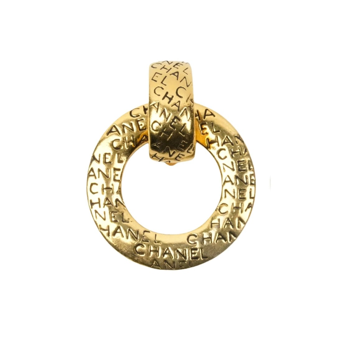 CHANEL LOGO CIRCLE GOLD EARRINGS: CHANEL LOGO CIRCLE GOLD EARRINGS CHANEL LOGO CIRCLE GOLD EARRINGS Item Description Description of Item brand CHANEL Product name Logo Circle Earrings Serial number Engraved size Diameter 5cm color gol
