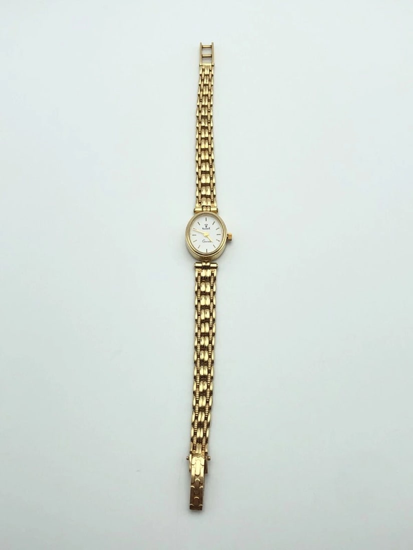 VICENCE 14K GOLD CASE AND BAND VINTAGE WOMEN'S WATCH SWISS MADE QUARTZ (1 of 2)