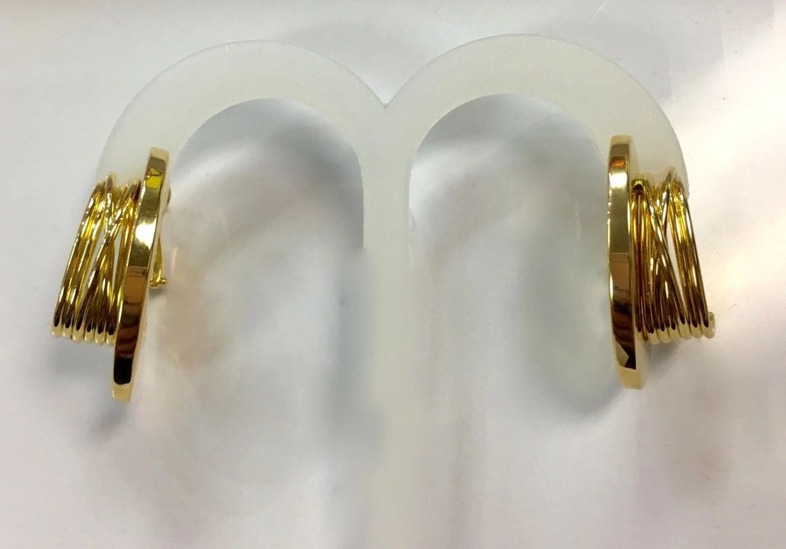 PESAVENTO 18K YELLOW GOLD EARRINGS 15.0 GRAMS (1 of 2)
