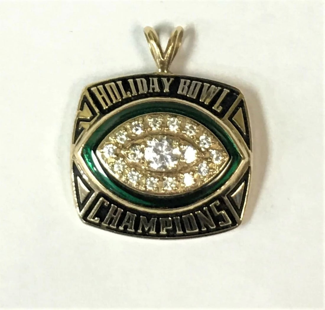 10K YELLOW GOLD HOLIDAY BOWL CHAMPIONS PENDANT 15.5 GRAMS (1 of 2)