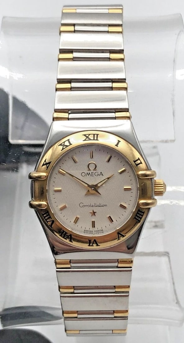 OMEGA WOMEN'S STAINLESS STEEL WITH 18K GOLD CONSTELLATION WATCH 6553/865 23MM (1 of 2)