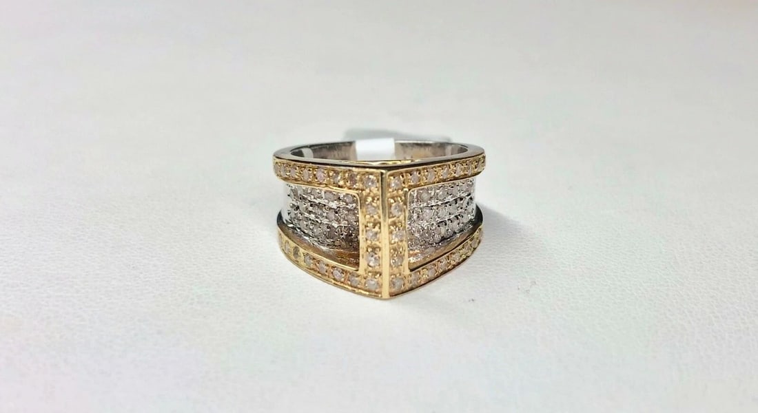 WOMEN'S 14K TWO TONED DIAMOND RING NEW (1 of 2)