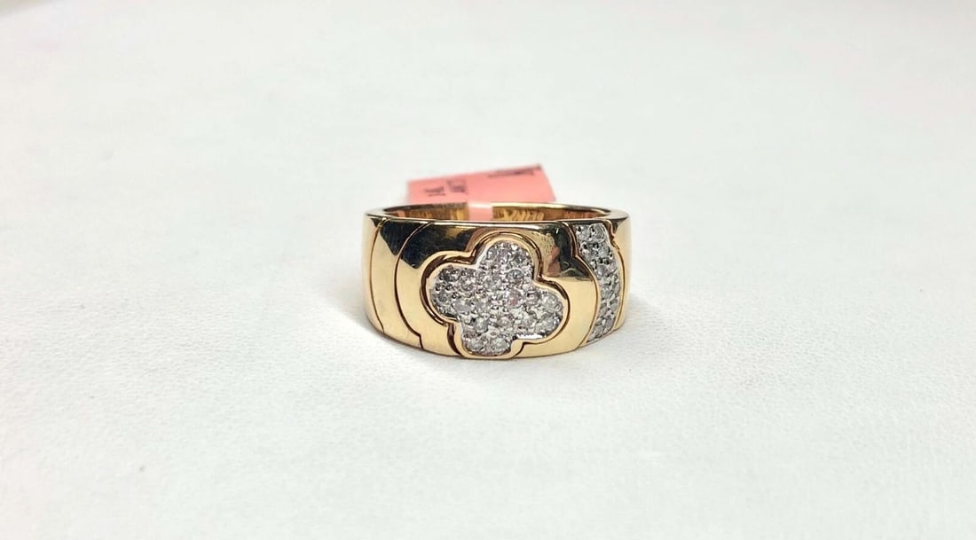 WOMEN'S 14K YELLOW GOLD RING WITH DIAMONDS NEW (1 of 2)