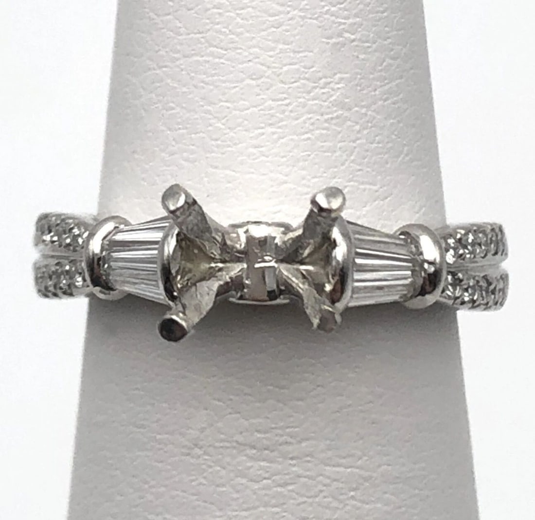 SCOTT KAY PLATINUM DIAMOND ENGAGEMENT RING SEMI MOUNT 0.66CTS (1 of 2)