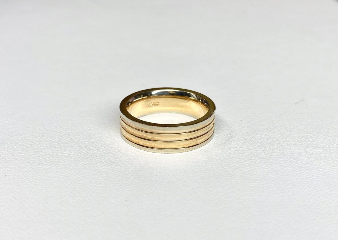 UNISEX 14K YELLOW GOLD BAND 6MM (SIZE 6) (1 of 2)