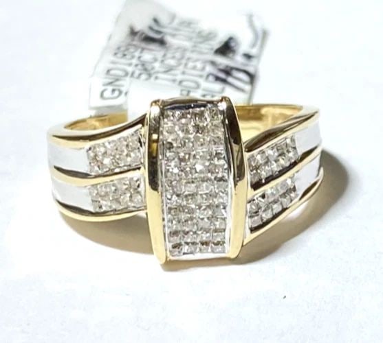 14K YELLOW GOLD RING WITH 0.50CTS OF DIAMONDS SIZE: 6.75 4.2G (1 of 2)
