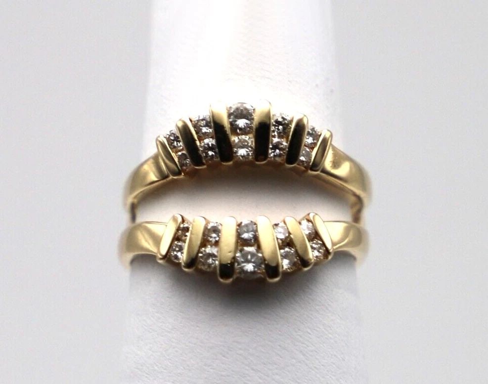 14K YELLOW GOLD ENHANCER RING WITH 0.52CTS DIAMONDS (SIZE: 6.25) (1 of 2)