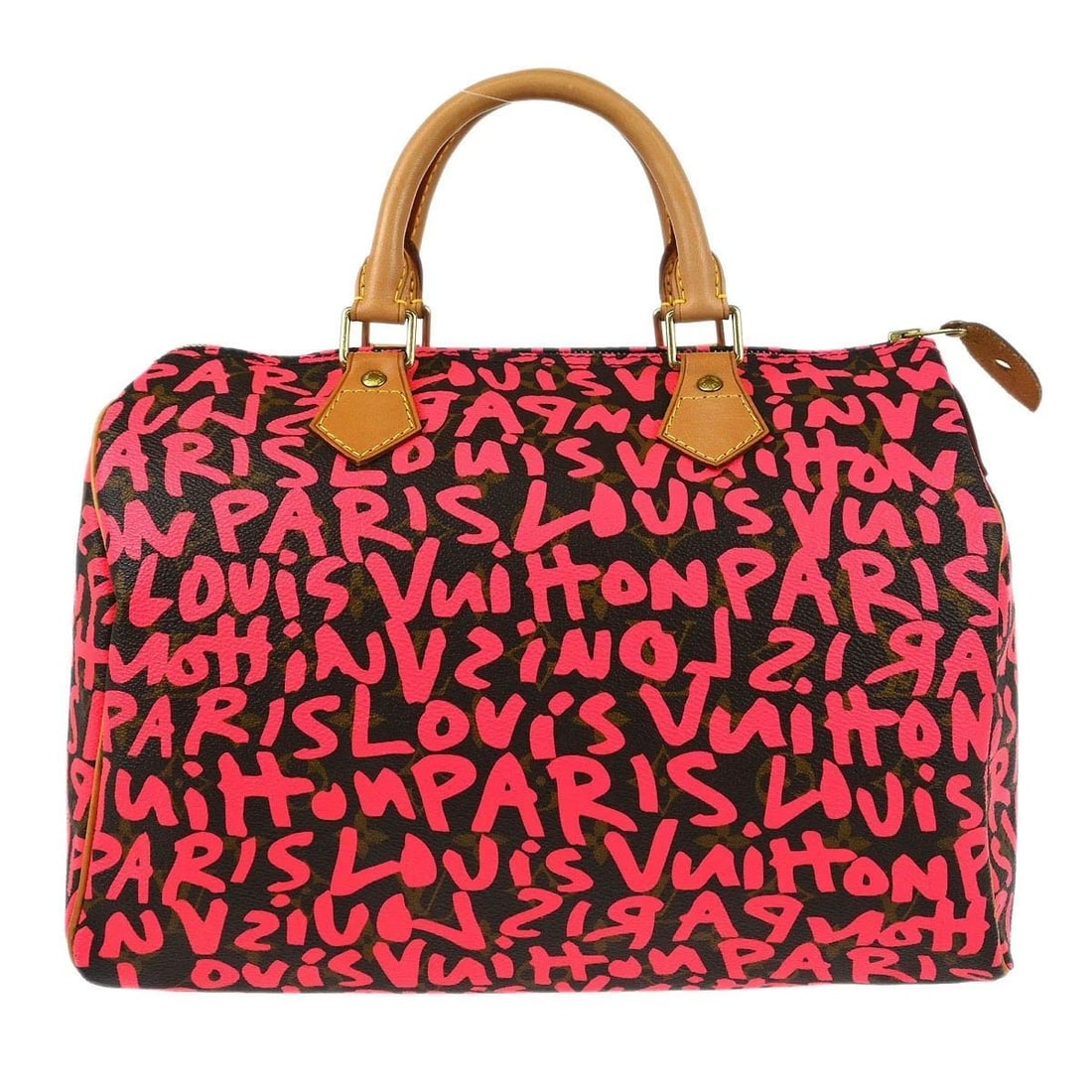 LOUIS VUITTON PINK MONOGRAM GRAFFITI SPEEDY 30 HANDBAG (1 of 2)