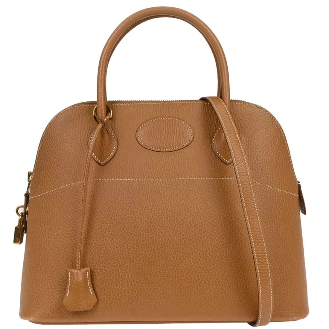 HERMES NATURAL COURCHEVEL BOLIDE 31 2WAY HANDBAG (1 of 2)
