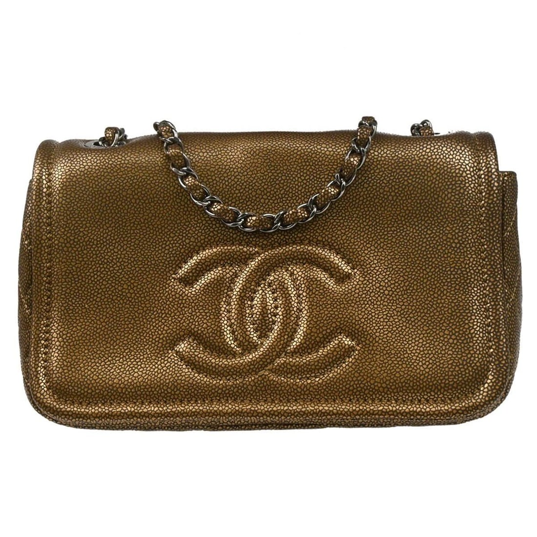 CHANEL BRONZE CALFSKIN TIMELESS FULL FLAP SHOULDER BAG (1 of 2)