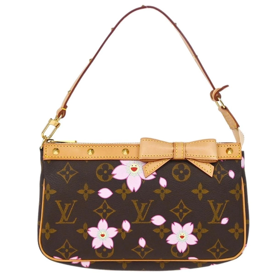 LOUIS VUITTON CHERRY BLOSSOM POCHETTE ACCESSOIRES HANDBAG (1 of 2)