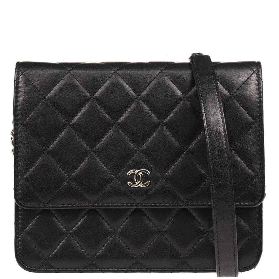 CHANEL BLACK LAMBSKIN WOC SHOULDER BAG (1 of 2)