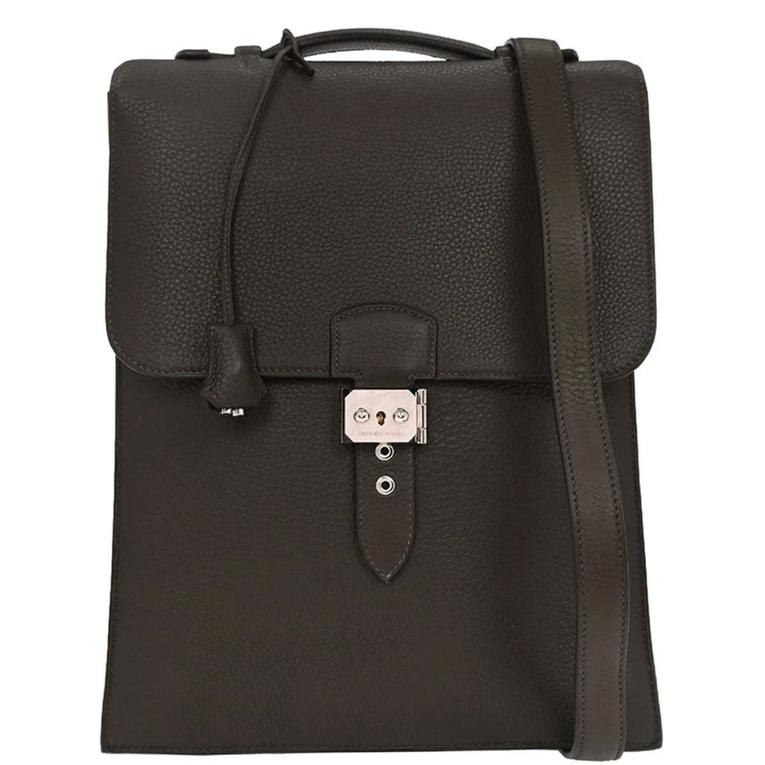 HERMES VERT GRIS TAURILLON CLEMENCE SAC A DEPECHES DPLG HANDBAG: HERMES VERT GRIS TAURILLON CLEMENCE SAC A DEPECHES DPLG HANDBAG Hermes Sac a Depeches DPLG Business Handbag Description OUTSIDE: A+: VERY GOOD CONDITION!! INSIDE: A+: VERY GOOD CONDITION!! Minor scrat