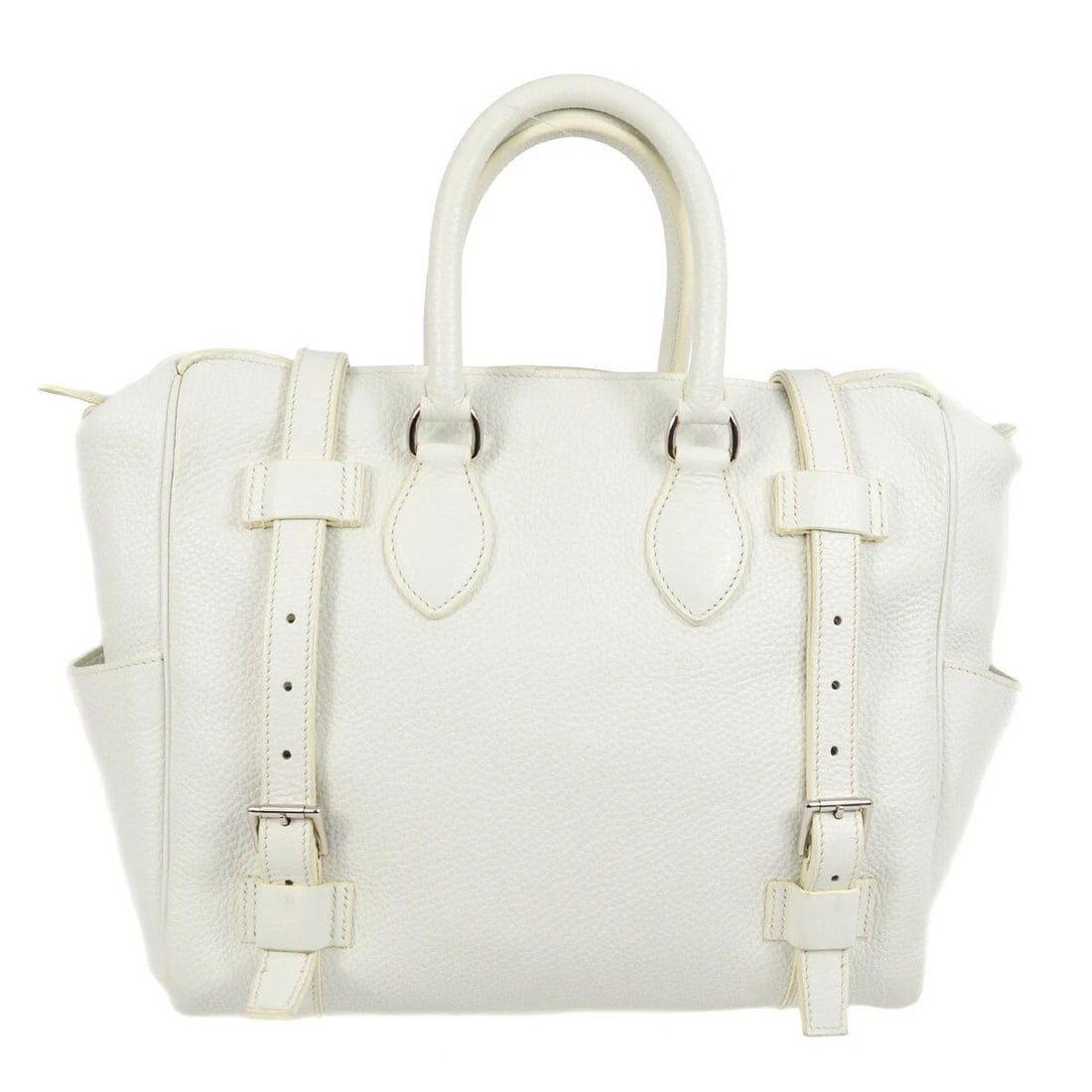 HERMES WHITE TAURILLON CLEMENCE PURSANGLE 31 HANDBAG (1 of 2)