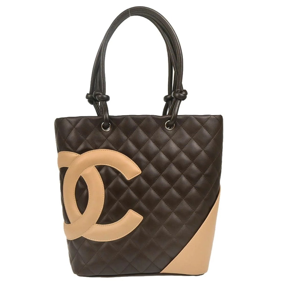CHANEL BROWN CALFSKIN CAMBON LIGNE TOTE HANDBAG (1 of 2)
