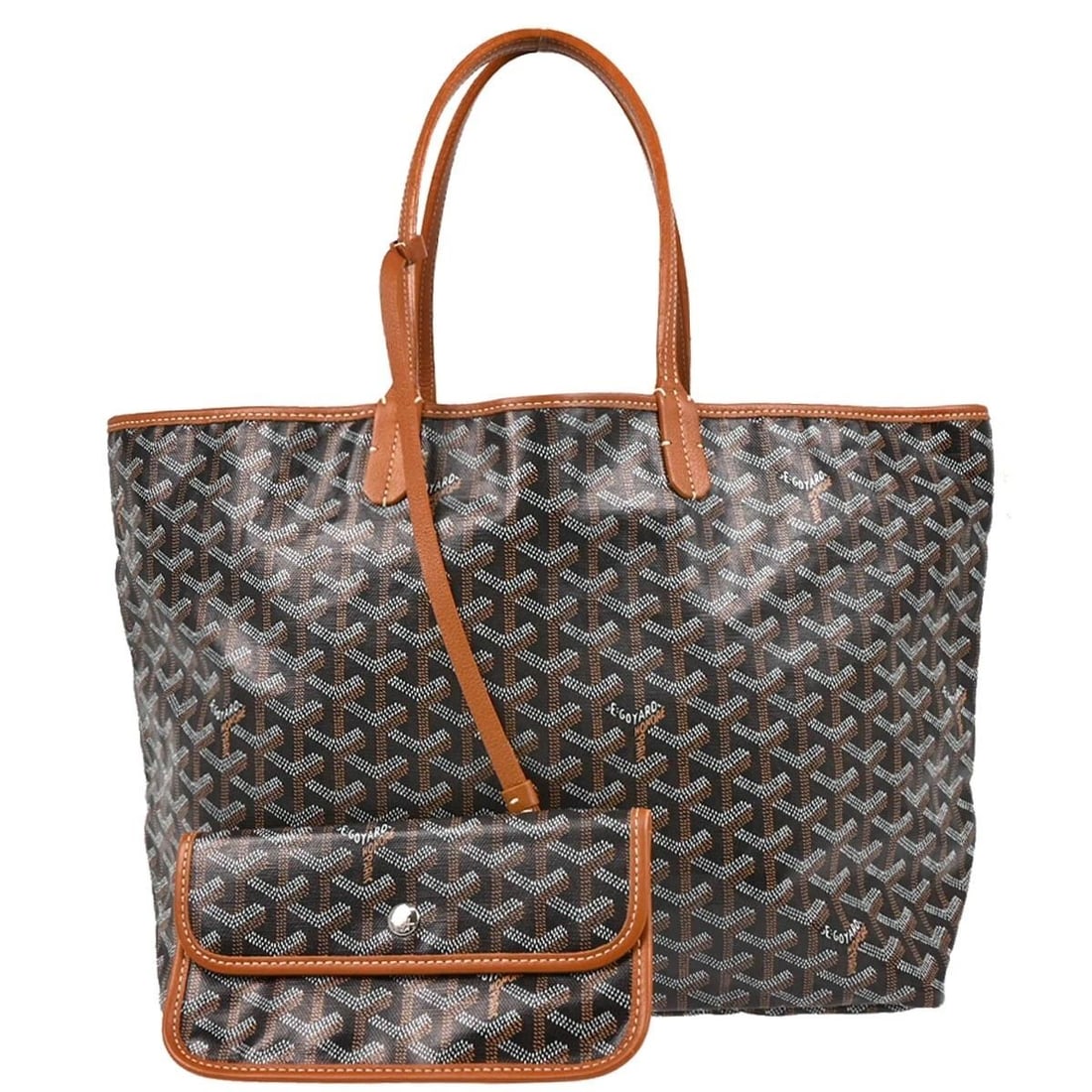 GOYARD BLACK SAINT LOUIS PM TOTE BAG: GOYARD BLACK SAINT LOUIS PM TOTE BAG Goyard Saint Louis PM Tote Handbag Description OUTSIDE : A+: VERY GOOD CONDITION!! Edge has minor scuffs. INSIDE : A+: VERY GOOD CONDITION!! S : New or new without