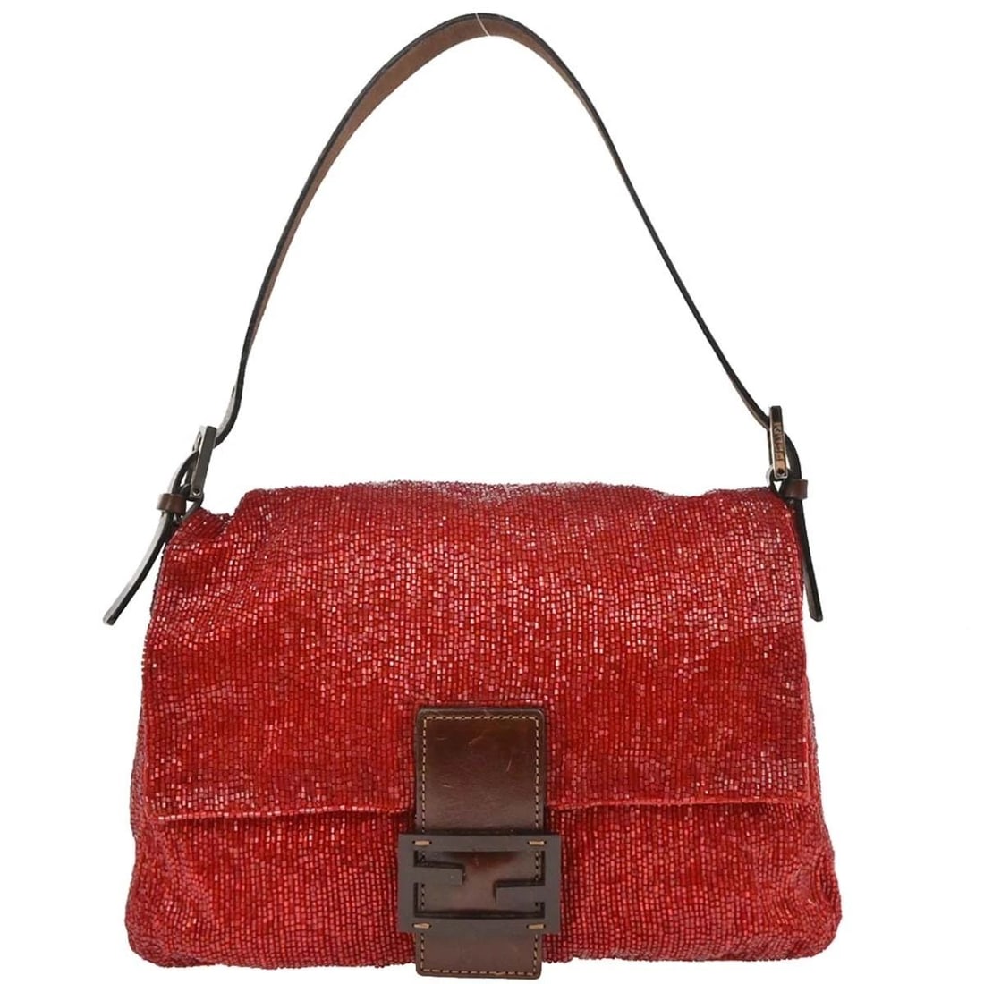 FENDI RED BEADED MAMMA BAG (1 of 2)