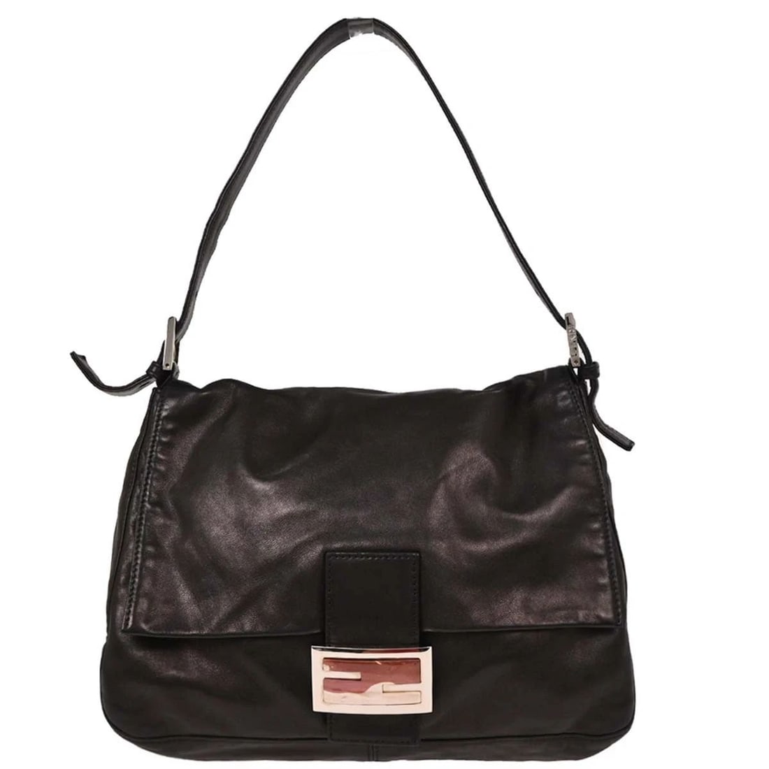 FENDI BLACK LAMBSKIN BAG (1 of 2)