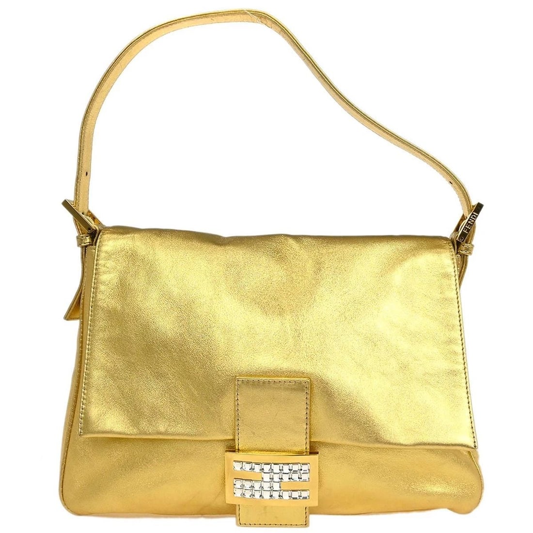 FENDI GOLD LAMBSKIN MAMMA BAG (1 of 2)