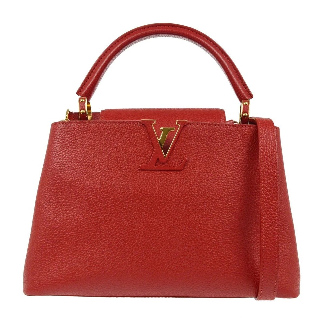 LOUIS VUITTON RED CAPUCINES PM 2WAY HANDBAG (1 of 2)