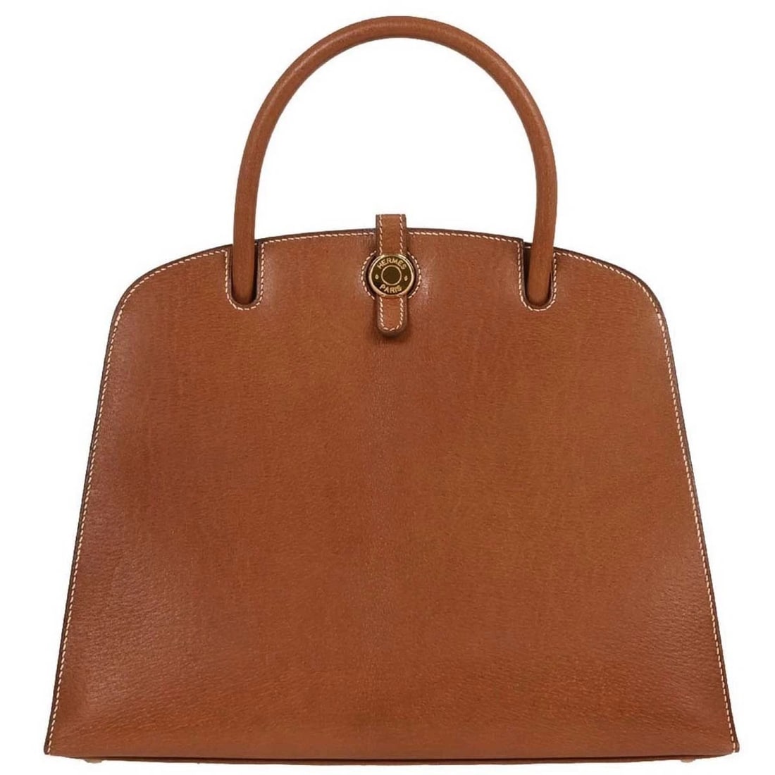 HERMES GOLD PIGSKIN DALVY 30 MM HANDBAG (1 of 2)