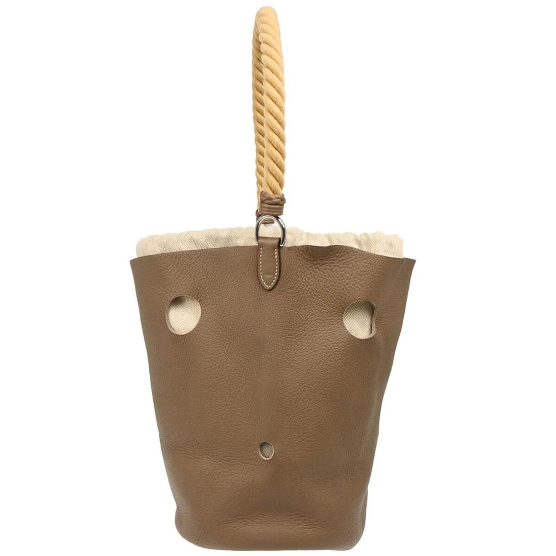 HERMES ETOUPE GREY TAURILLON CLEMENCE MANGEOIRE GM HANDBAG: HERMES ETOUPE GREY TAURILLON CLEMENCE MANGEOIRE GM HANDBAG Hermes Mangeoire GM Handbag Description OUTSIDE : A: GOOD CONDITION!! Minor scuffs. Edge has minor scuffs. Scuffs on the leather parts around