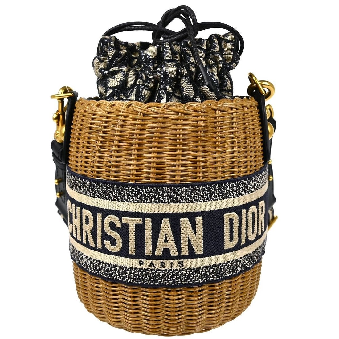 CHRISTIAN DIOR NAVY RATTAN TROTTER WICKER SHOULDER BAG: CHRISTIAN DIOR NAVY RATTAN TROTTER WICKER SHOULDER BAG Christian Dior Shoulder Bag Description OUTSIDE: A : GOOD CONDITION!! INSIDE: A : GOOD CONDITION!! S : New or new without a tag. SA : Excellent c