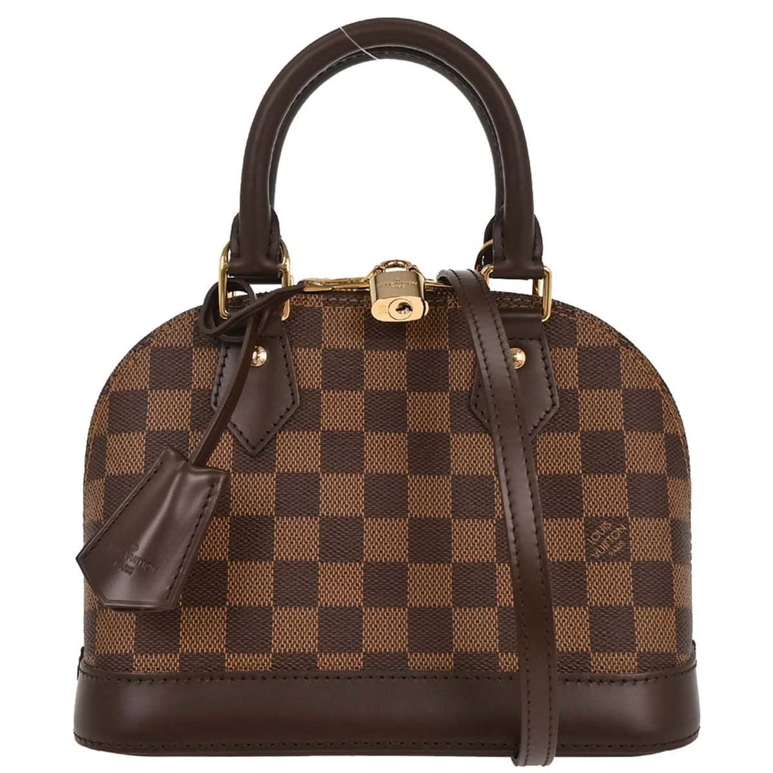 LOUIS VUITTON DAMIER ALMA BB 2WAY HANDBAG: LOUIS VUITTON DAMIER ALMA BB 2WAY HANDBAG Louis Vuitton Damier Alma BB 2way Handbag N41221 Description OUTSIDE: SA: GREAT CONDITION!! INSIDE: A+: VERY GOOD CONDITION!! Minor stains. S : New or new wit