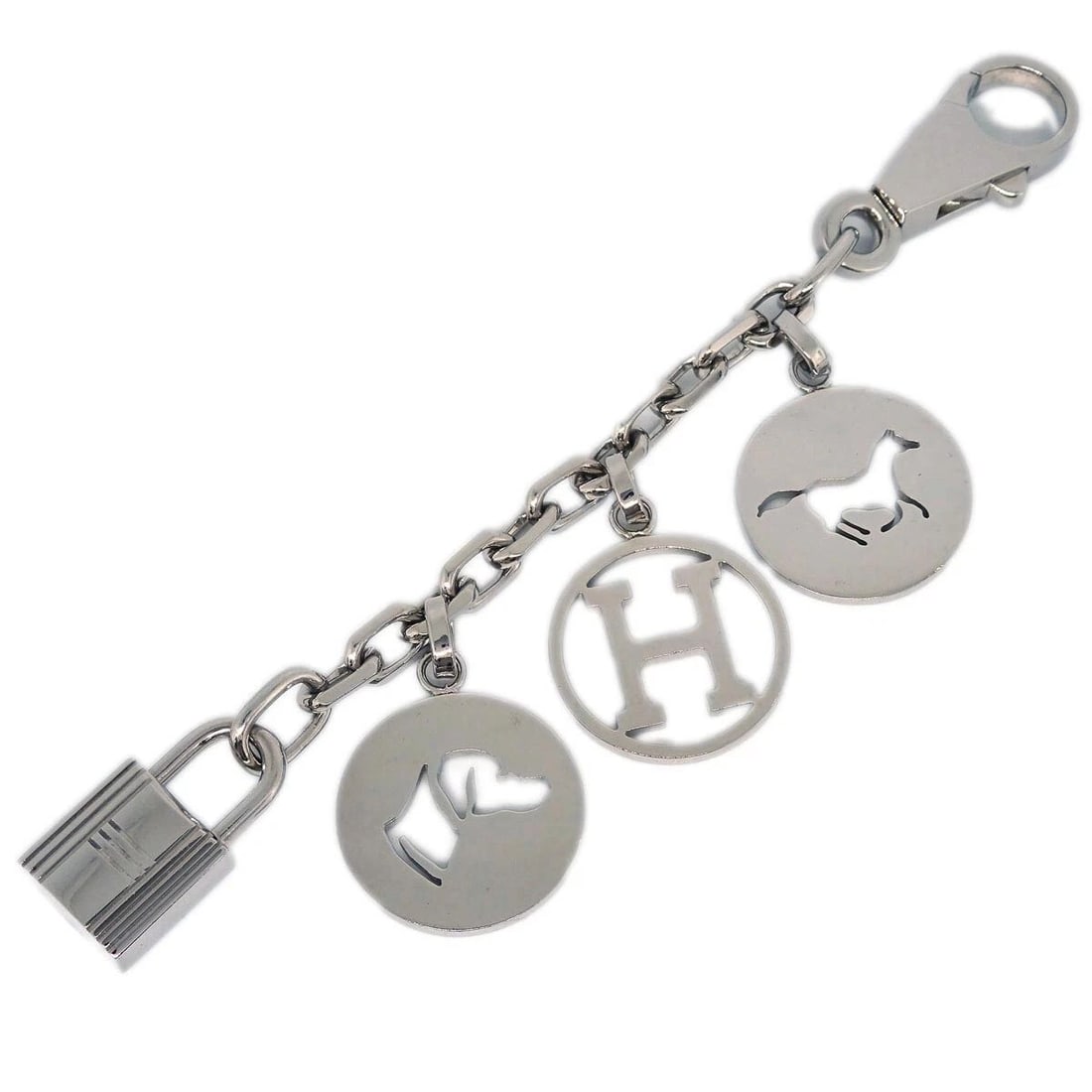 HERMES AMULET BULL LOCK KEY HOLDER BAG: HERMES AMULET BULL LOCK KEY HOLDER BAG Hermes Amulet Bull Lock Key Holder Bag Charm Description Exterior : A : GOOD CONDITION!! Scratched. Other : Nothing in particular. S : New or new without a tag.