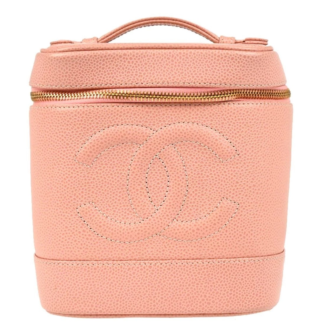 CHANEL PINK CALFSKIN TIMELESS VANITY HANDBAG (1 of 2)