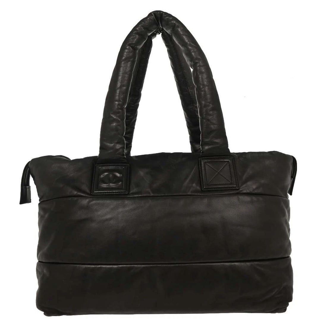 CHANEL BLACK CALFSKIN COCO COCOON TOTE HANDBAG (1 of 2)