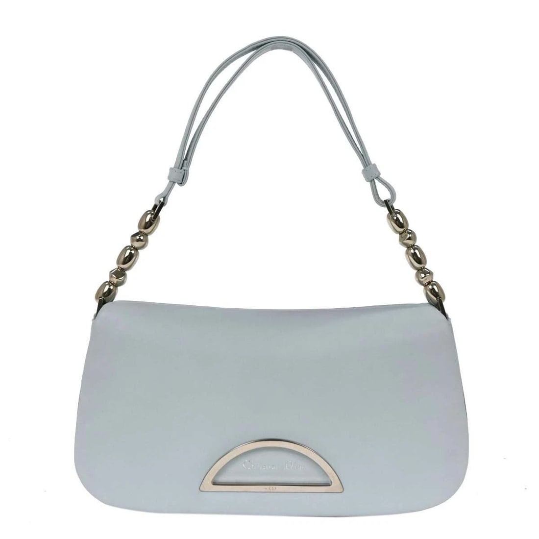 CHRISTIAN DIOR LIGHT BLUE LEATHER MALICE HANDBAG (1 of 2)