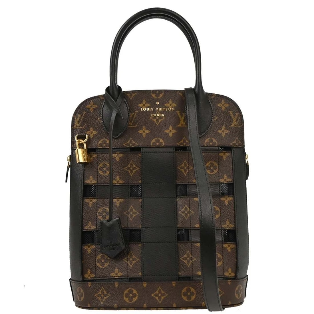 LOUIS VUITTON MONOGRAM MACASSAR TRESAGE TOTE 2WAY HANDBAG: LOUIS VUITTON MONOGRAM MACASSAR TRESAGE TOTE 2WAY HANDBAG Louis Vuitton Monogram Macassar Tresage Tote 2way Handbag M44111 Description OUTSIDE : A+: VERY GOOD CONDITION!! Minor stains. INSIDE : A+: VE