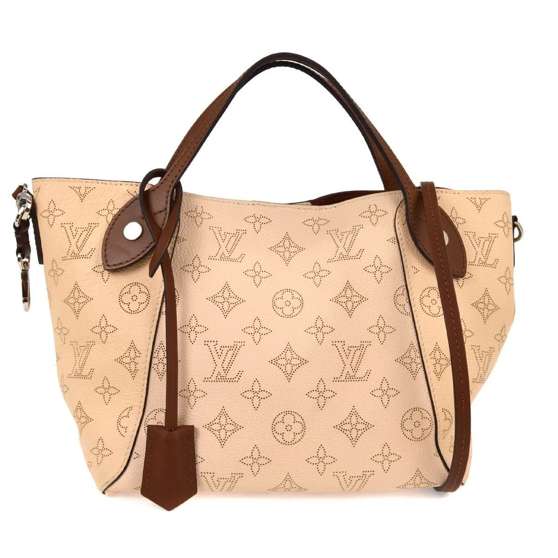 LOUIS VUITTON BEIGE MAHINA HINA PM TOTE BAG (1 of 2)