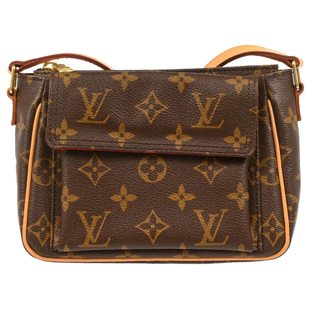 LOUIS VUITTON MONOGRAM VIVA CITE PM CROSSBODY BAG: LOUIS VUITTON MONOGRAM VIVA CITE PM CROSSBODY BAG Louis Vuitton Monogram Viva Cite PM Crossbody Bag M51165 Description OUTSIDE : A+: VERY GOOD CONDITION!! Discoloration and some stains on the leather