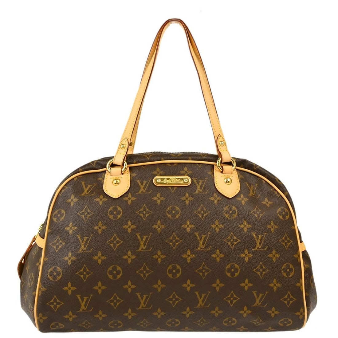 LOUIS VUITTON MONOGRAM MONTORGUEIL GM SHOULDER BAG: LOUIS VUITTON MONOGRAM MONTORGUEIL GM SHOULDER BAG Louis Vuitton Monogram Montorgueil GM Shoulder Bag M95566 Description OUTSIDE: A: GOOD CONDITION!! Dirt and scuffs on the leather parts. INSIDE: A+: