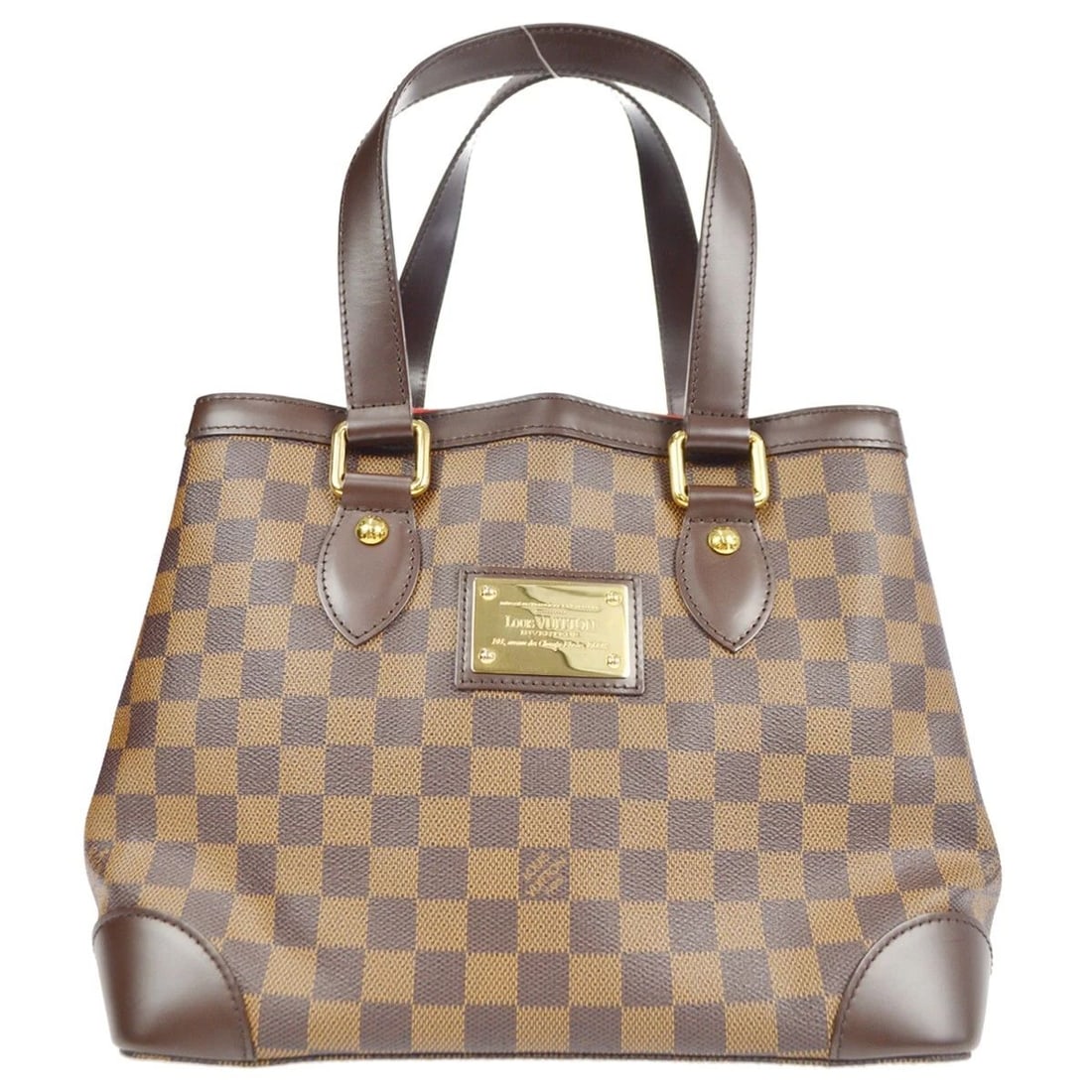 LOUIS VUITTON DAMIER HAMPSTEAD PM TOTE HANDBAG: LOUIS VUITTON DAMIER HAMPSTEAD PM TOTE HANDBAG Louis Vuitton Hampstead PM Hand Tote Bag N51205 Description OUTSIDE: A+: VERY GOOD CONDITION!! INSIDE: SA : GREAT CONDITION!! S : New or new without a ta