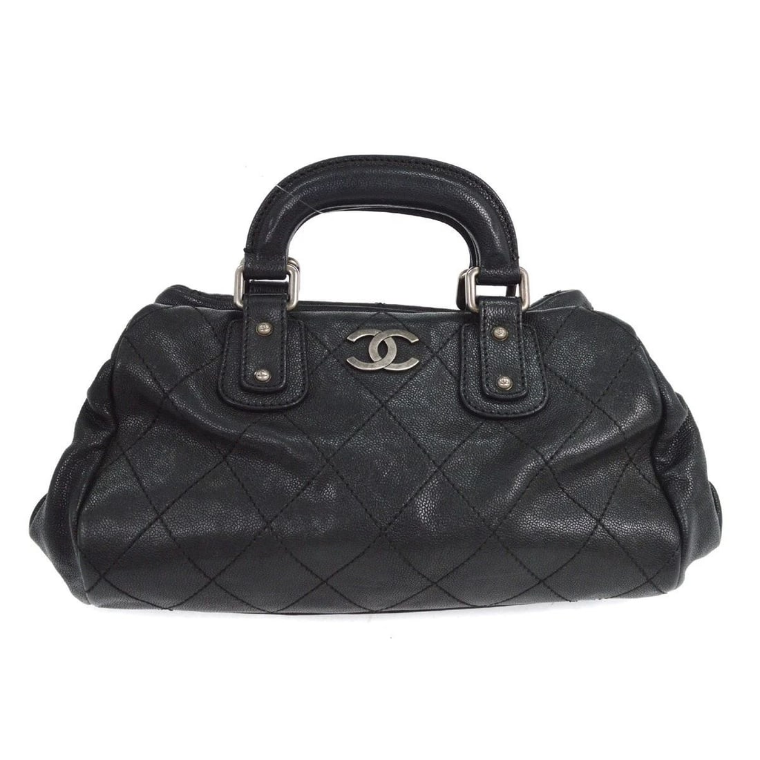 CHANEL BLACK CALFSKIN HANDBAG (1 of 2)
