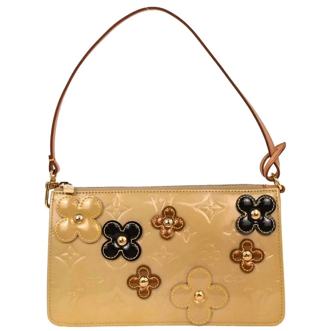 LOUIS VUITTON BEIGE VERNIS FLOWER LEXINGTON HANDBAG (1 of 2)