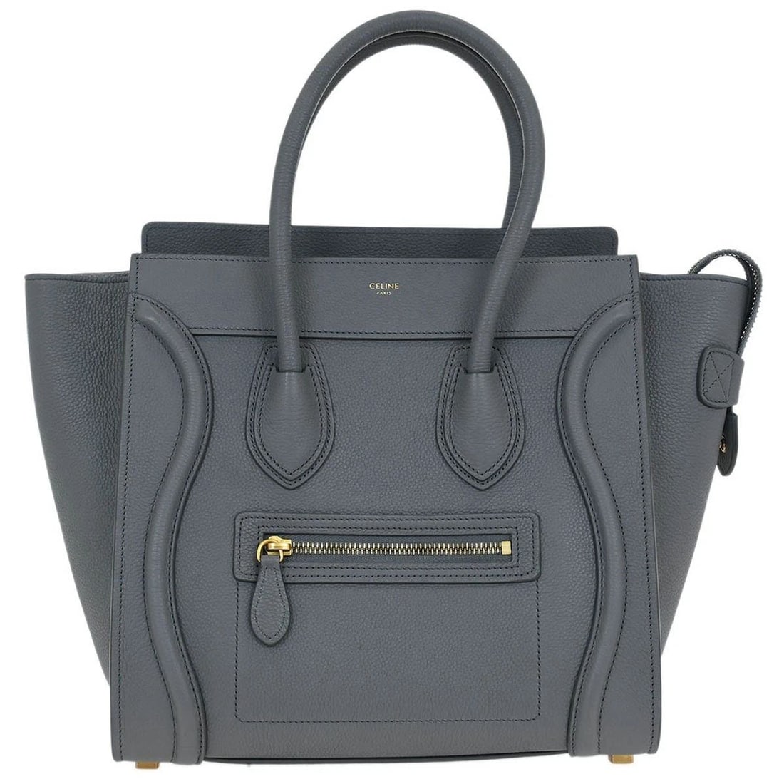 CELINE GRAY LEATHER MICRO LUGGAGE TOTE BAG (1 of 2)