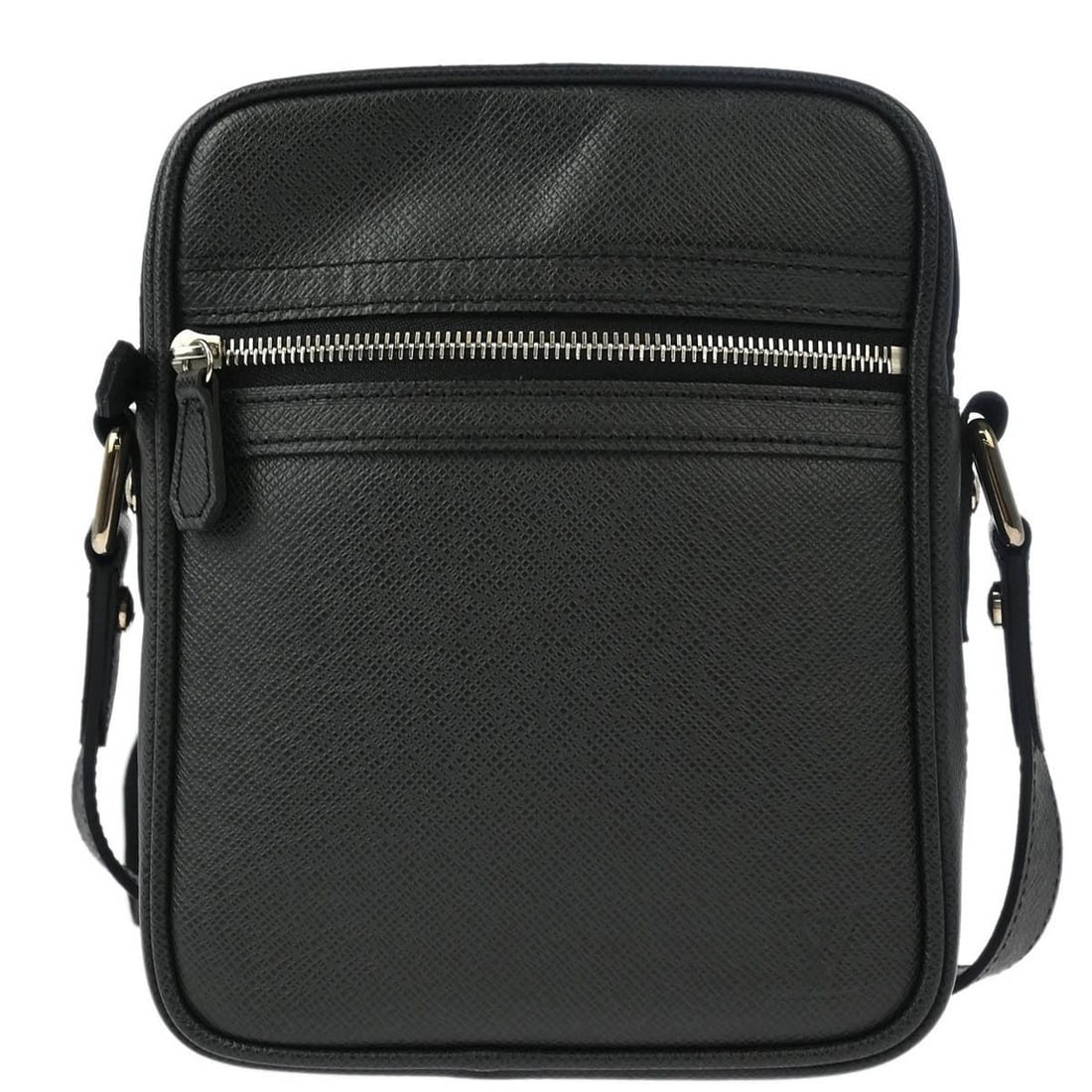 LOUIS VUITTON BLACK TAIGA DIMITRI SHOULDER BAG (1 of 2)