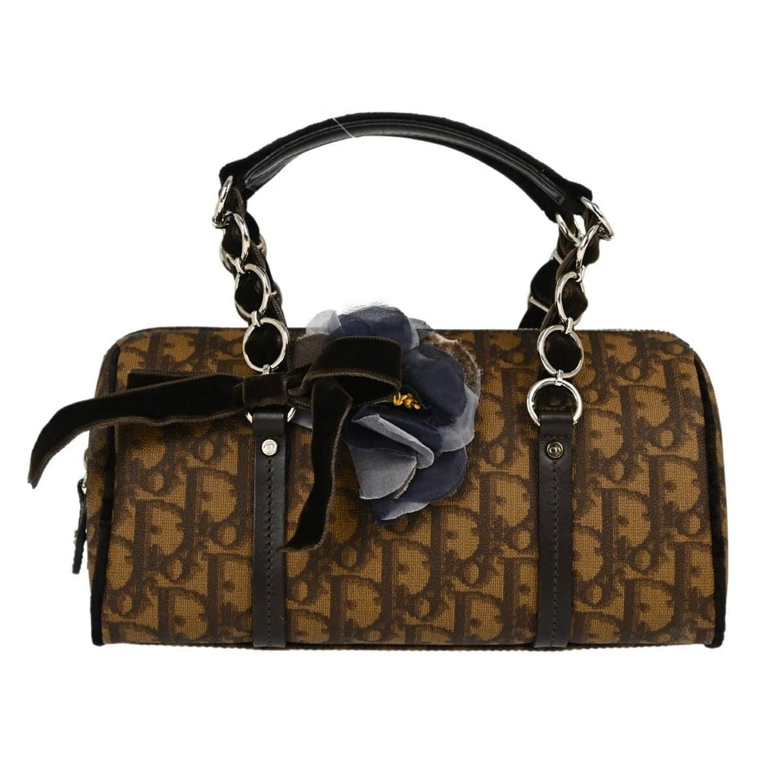 CHRISTIAN DIOR BROWN PVC TROTTER ROMANTIC HANDBAG (1 of 2)